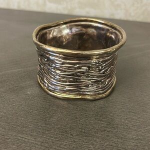 WIDE Sterling Silver Bangle Bracelet,